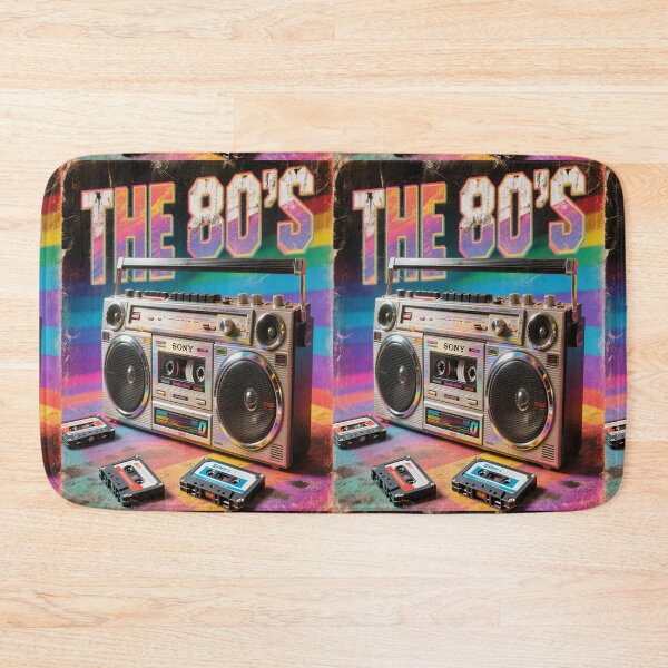 Item preview, Totally Rad 80's VIBES Retro TV Neon Pop Culture Nostalgia Design designed and sold by WHITE FLAME PRINTS.