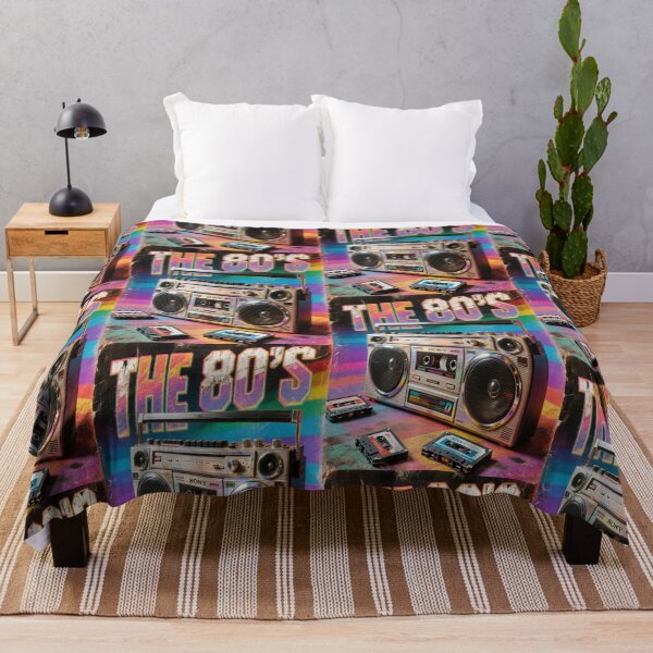 Item preview, Totally Rad 80's VIBES Retro TV Neon Pop Culture Nostalgia Design designed and sold by WHITE FLAME PRINTS.