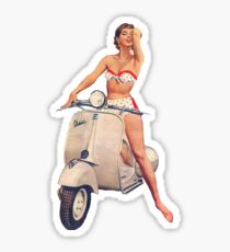 Pegatina Vespa Girl Pin-Up