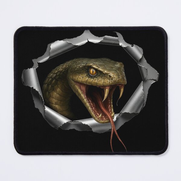 Item preview, 3D Venomous Snake Head Metal Tear - Realistic Dangerous Effect Sticker, Car, PC, Wildlife designed and sold by Real-Breach.