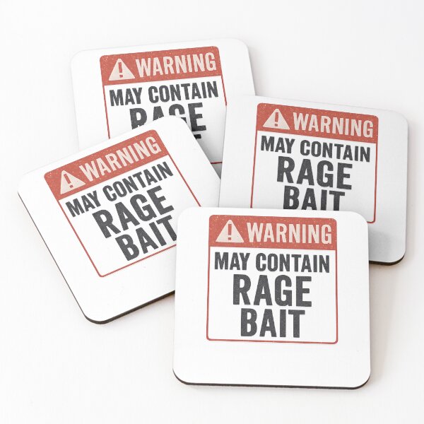 Item preview, Warning May Contain Rage Bait, Funny Saying  designed and sold by Logiamerch.