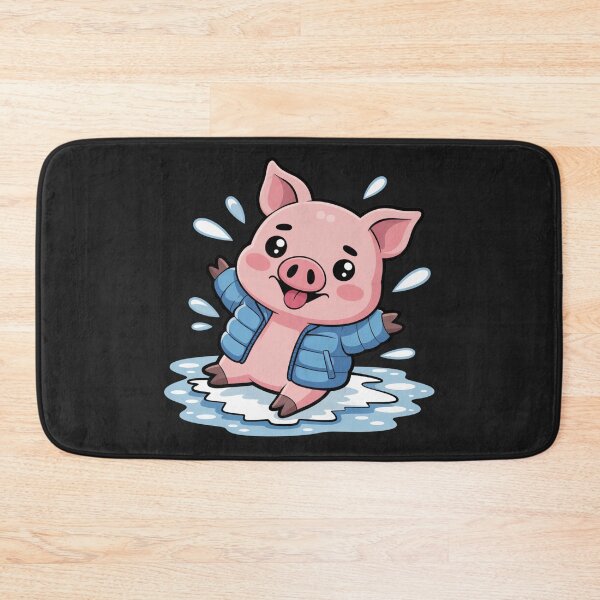 Item preview, Chibi Pig Slipping on Ice | Funny Cute Kawaii Winter Art designed and sold by ColorSplash123.