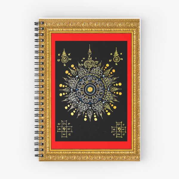 Item preview, Mystical Thai Yantra Painting | Attraction, Good Fortune, Protection & Business Success Wall Art with Elegant Baroque Frame designed and sold by kaka8888.