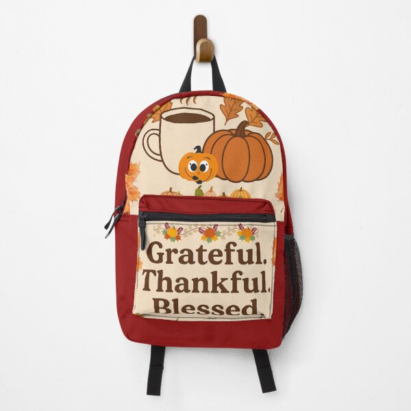 Item preview, Grateful Thankful Blessed – Retro Boho Fall Coffee Pumpkin Design designed and sold by Studio Yvonne .