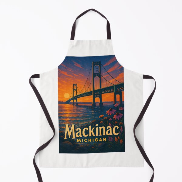 Item preview, Mackinac Michigan – Mackinac Bridge Sunset View designed and sold by Places On Earth.