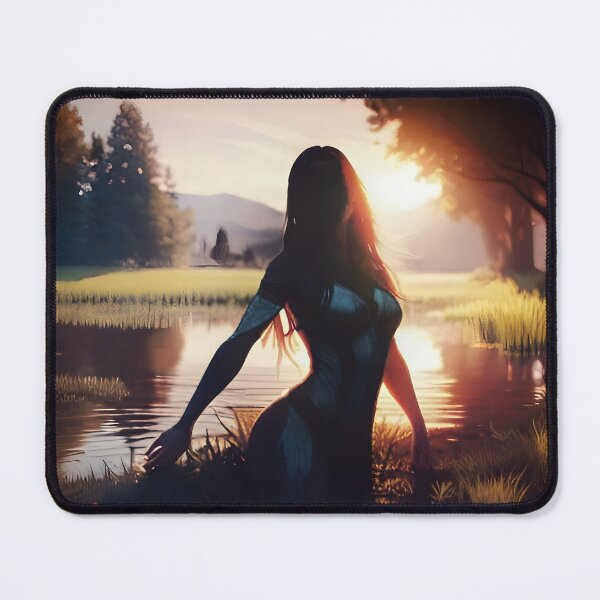 Item preview, Water Nymph Silhouette - Ethereal Fantasy Sunset Scene  designed and sold by SergioMiklos.