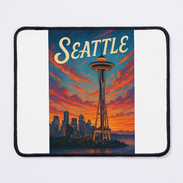 Item preview, Seattle Washington – Space Needle Skyline at Dusk designed and sold by Places On Earth.