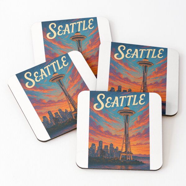 Item preview, Seattle Washington – Space Needle Skyline at Dusk designed and sold by Places On Earth.