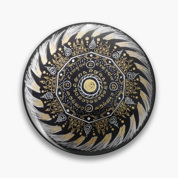 Item preview, Mystical Thai Yantra Painting | Attraction, Good Fortune, Protection & Business Success Wall Art with Elegant Baroque Frame designed and sold by kaka8888.