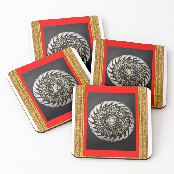 Item preview, Mystical Thai Yantra Painting | Attraction, Good Fortune, Protection & Business Success Wall Art with Elegant Baroque Frame designed and sold by kaka8888.