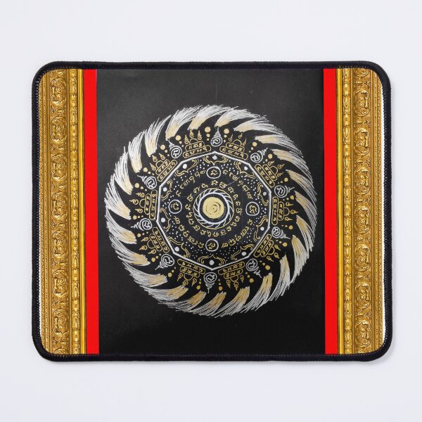 Item preview, Mystical Thai Yantra Painting | Attraction, Good Fortune, Protection & Business Success Wall Art with Elegant Baroque Frame designed and sold by kaka8888.