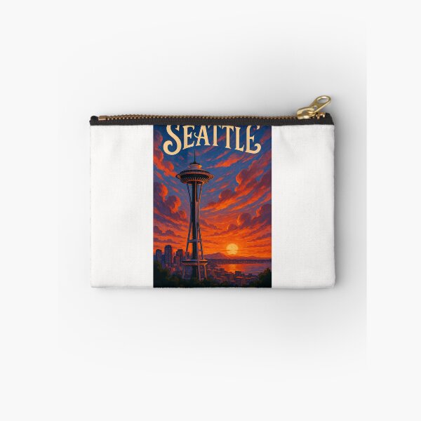 Item preview, Seattle Skyline – Sunset Behind the Space Needle designed and sold by Places On Earth.