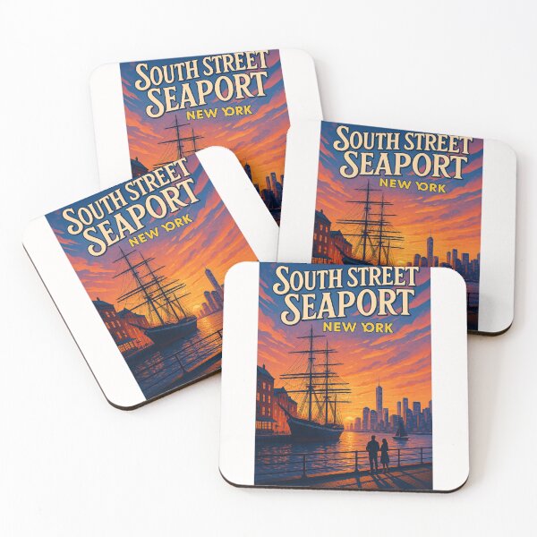 Item preview, South Street Seaport New York – Tall Ship and Manhattan Skyline designed and sold by Places On Earth.