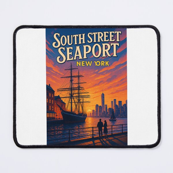 Item preview, South Street Seaport New York – Tall Ship and Manhattan Skyline designed and sold by Places On Earth.
