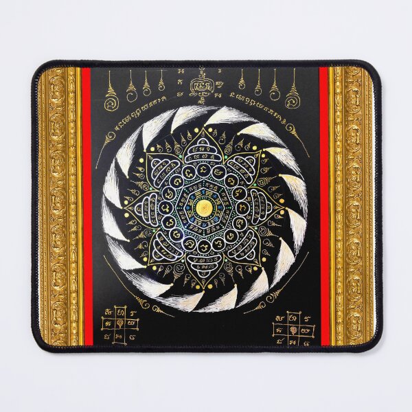 Item preview, Mystical Thai Yantra Painting | Attraction, Good Fortune, Protection & Business Success Wall Art with Elegant Baroque Frame designed and sold by kaka8888.