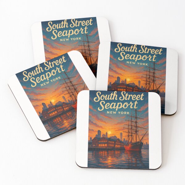 Item preview, South Street Seaport New York – Pier 17 and Sunset Reflections designed and sold by Places On Earth.