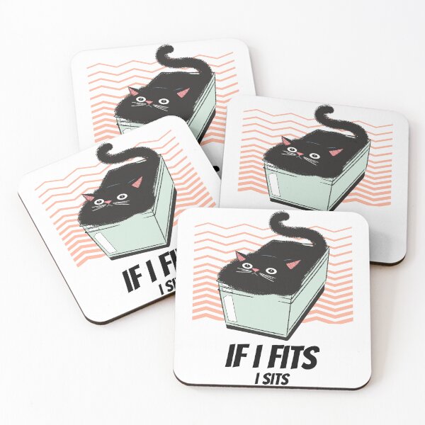 Item preview, If I Fits I Sits – Funny Black Cat Meme T-Shirt | Cute Pet Lover Gift designed and sold by GaudaPrime31.