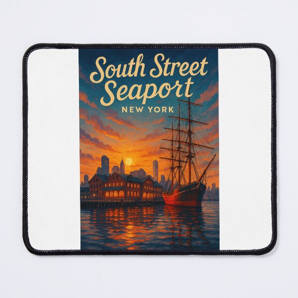 Item preview, South Street Seaport New York – Pier 17 and Sunset Reflections designed and sold by Places On Earth.