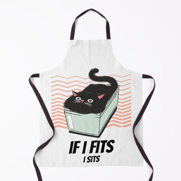 Item preview, If I Fits I Sits – Funny Black Cat Meme T-Shirt | Cute Pet Lover Gift designed and sold by GaudaPrime31.