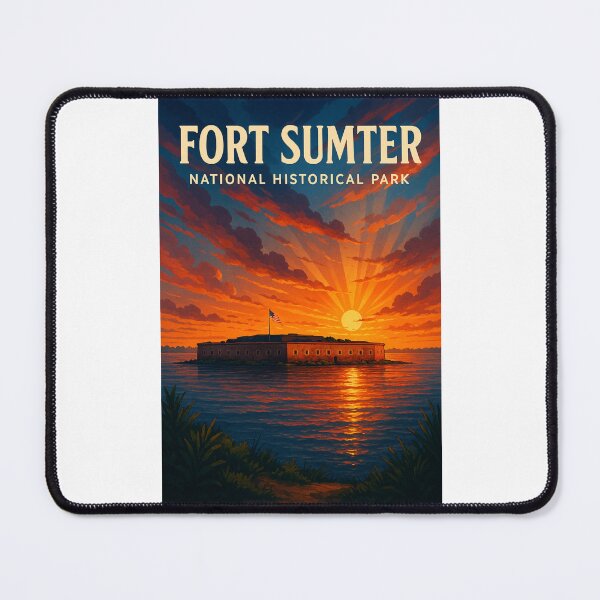 Item preview, Fort Sumter South Carolina – Sunset Over Historic Island designed and sold by Places On Earth.