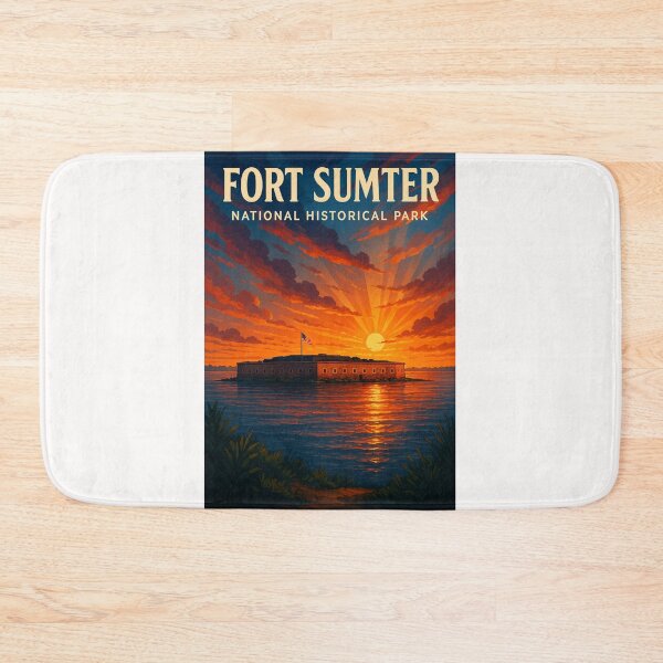 Item preview, Fort Sumter South Carolina – Sunset Over Historic Island designed and sold by Places On Earth.