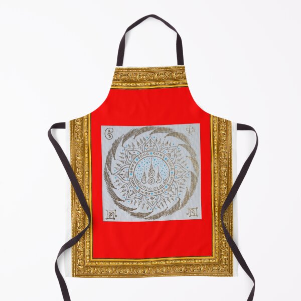 Item preview, Mystical Thai Yantra Painting | Attraction, Good Fortune, Protection & Business Success Wall Art with Elegant Baroque Frame designed and sold by kaka8888.