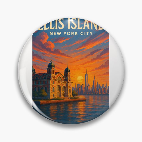 Item preview, Ellis Island New York City – Immigration Station at Sunset designed and sold by Places On Earth.
