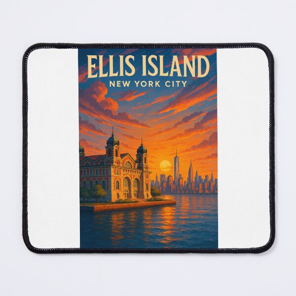Item preview, Ellis Island New York City – Immigration Station at Sunset designed and sold by Places On Earth.