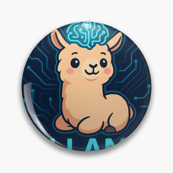 Item preview, Cute Futuristic Ollama – AI Llama Cartoon Tech Design designed and sold by DHAMMISTYLES.