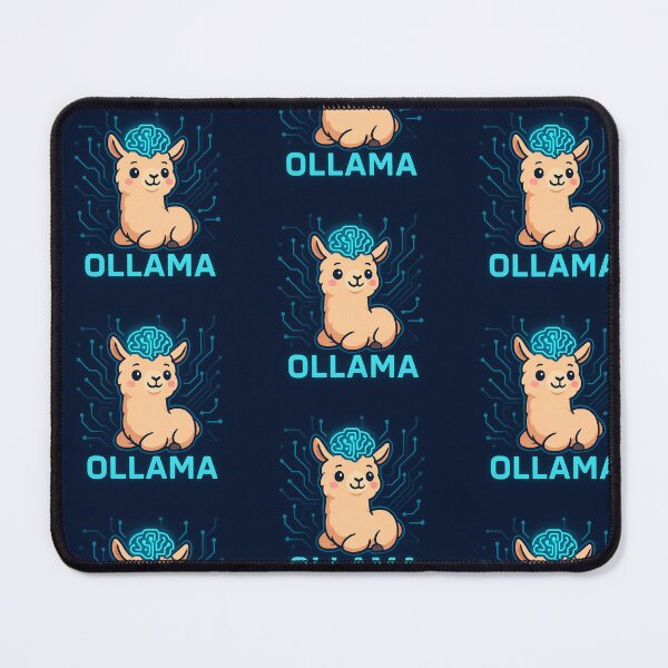 Item preview, Cute Futuristic Ollama – AI Llama Cartoon Tech Design designed and sold by DHAMMISTYLES.