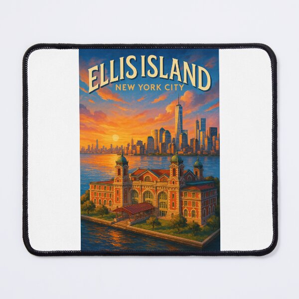 Item preview, Ellis Island New York City – Historic Landmark at Dusk designed and sold by Places On Earth.