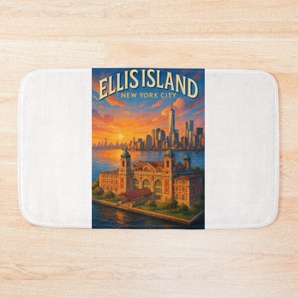 Item preview, Ellis Island New York City – Historic Landmark at Dusk designed and sold by Places On Earth.