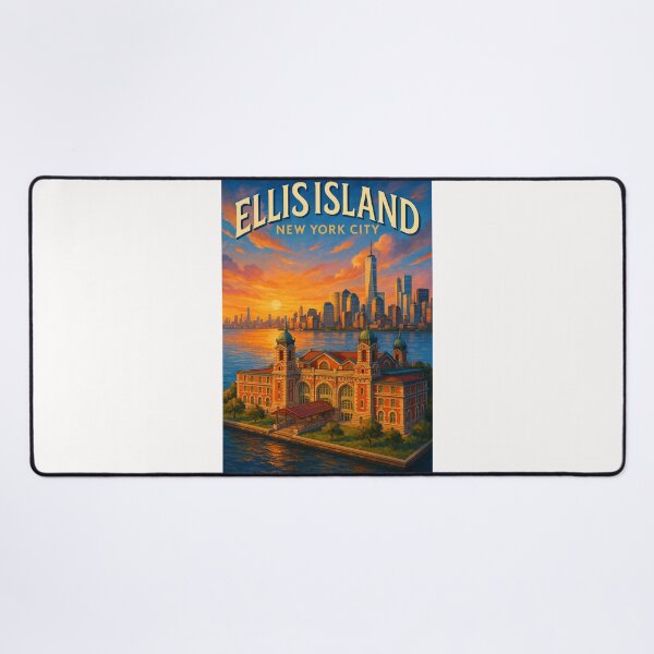 Item preview, Ellis Island New York City – Historic Landmark at Dusk designed and sold by Places On Earth.