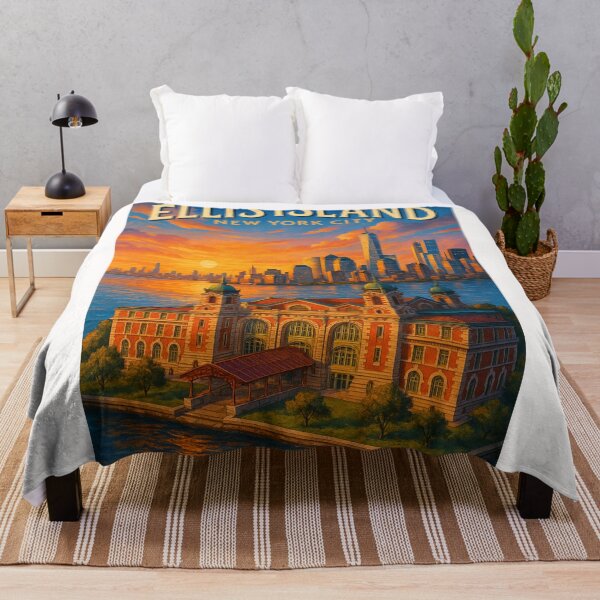 Item preview, Ellis Island New York City – Historic Landmark at Dusk designed and sold by Places On Earth.