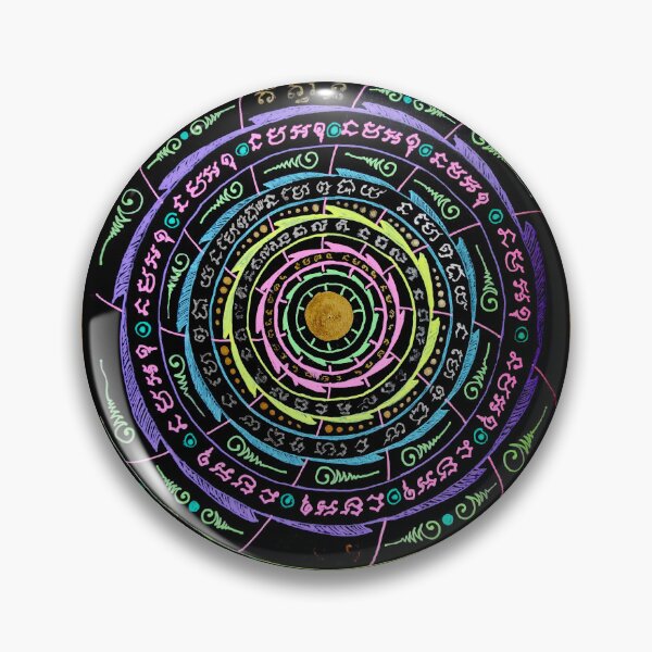 Item preview, Mystical Thai Yantra Painting | Attraction, Good Fortune, Protection & Business Success Wall Art with Elegant Baroque Frame designed and sold by kaka8888.