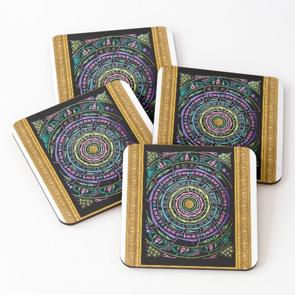 Item preview, Mystical Thai Yantra Painting | Attraction, Good Fortune, Protection & Business Success Wall Art with Elegant Baroque Frame designed and sold by kaka8888.