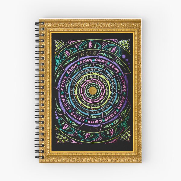 Item preview, Mystical Thai Yantra Painting | Attraction, Good Fortune, Protection & Business Success Wall Art with Elegant Baroque Frame designed and sold by kaka8888.