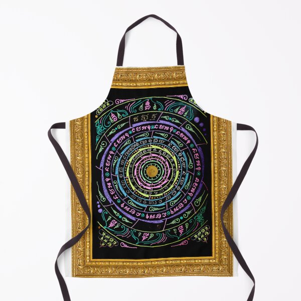 Item preview, Mystical Thai Yantra Painting | Attraction, Good Fortune, Protection & Business Success Wall Art with Elegant Baroque Frame designed and sold by kaka8888.