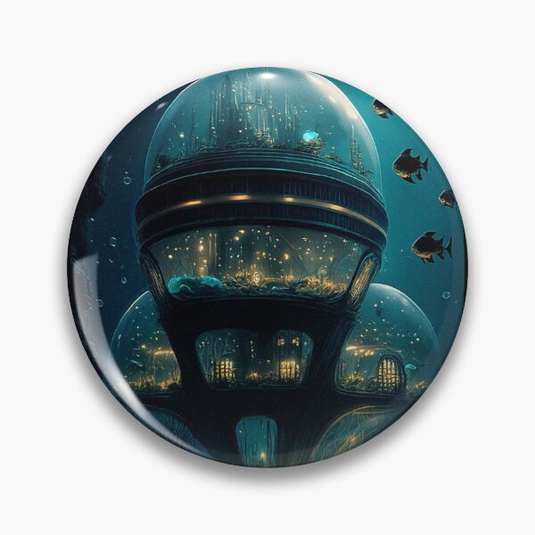 Item preview, Underwater City in Glass Domes designed and sold by SuRReal3D.