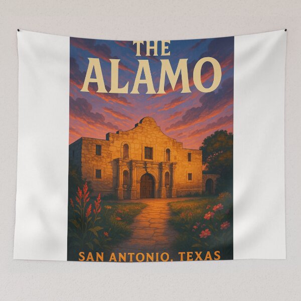 Item preview, The Alamo San Antonio Texas – Historic Mission at Sunset designed and sold by Places On Earth.