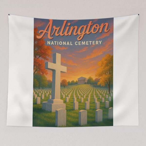 Item preview, Arlington National Cemetery – Virginia Cross and Fall Sunset designed and sold by Places On Earth.