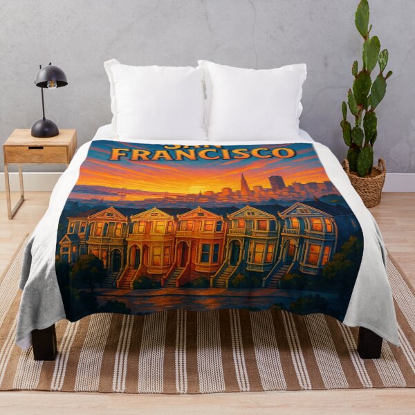 Item preview, San Francisco California – Painted Ladies and Skyline Sunset designed and sold by Places On Earth.