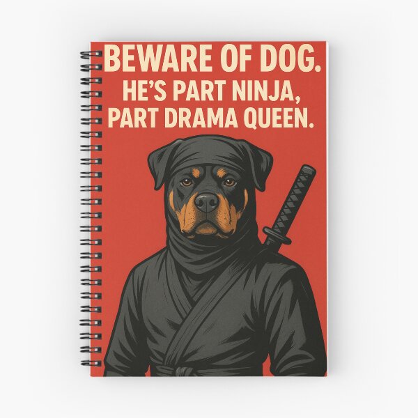 Item preview, Beware of dog. He’s part ninja, part drama queen. designed and sold by 123ks.