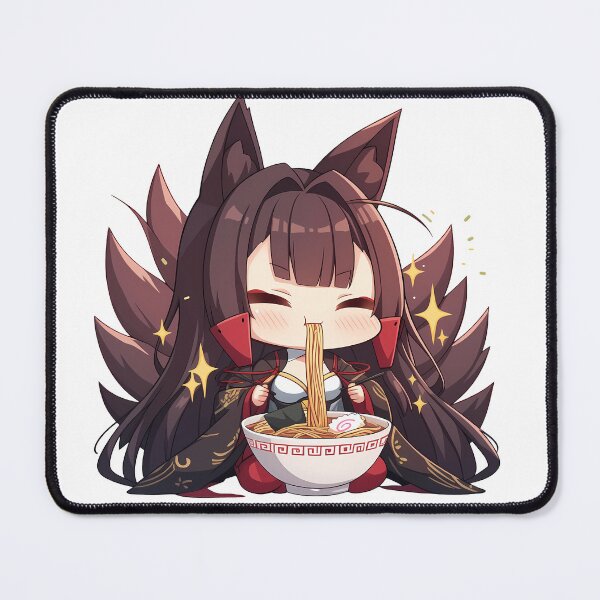 Item preview, Akagi Enjoying Ramen Azur Lane Anime Kawaii Chibi Scene designed and sold by Raslbazola.