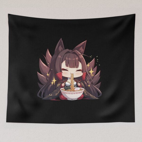Item preview, Akagi Enjoying Ramen Azur Lane Anime Kawaii Chibi Scene designed and sold by Raslbazola.