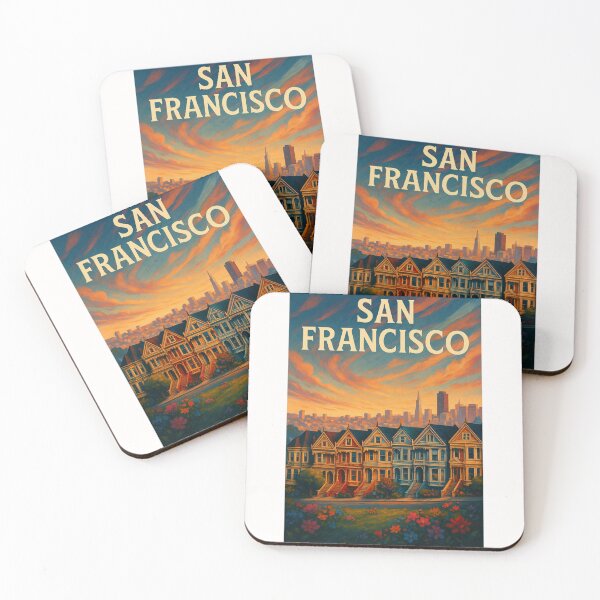Item preview, Painted Ladies at Sunset, San Francisco Skyline designed and sold by Places On Earth.
