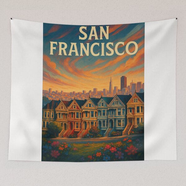 Item preview, Painted Ladies at Sunset, San Francisco Skyline designed and sold by Places On Earth.