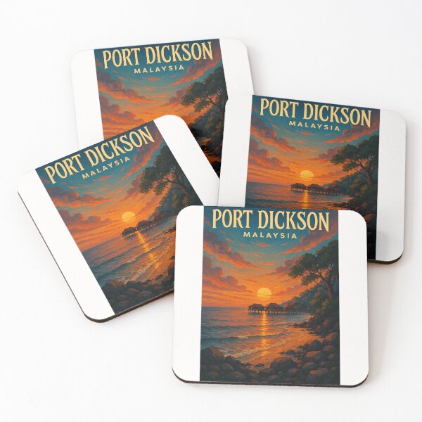 Item preview, Overwater Chalets at Sunset, Port Dickson, Malaysia designed and sold by Places On Earth.