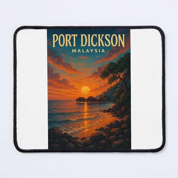 Item preview, Overwater Chalets at Sunset, Port Dickson, Malaysia designed and sold by Places On Earth.