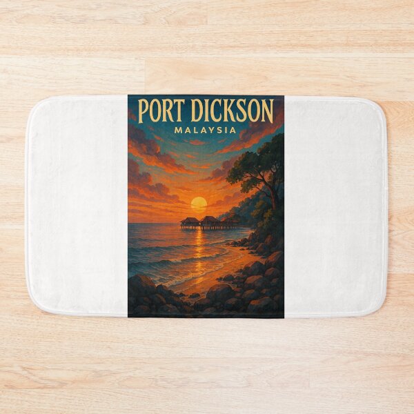 Item preview, Overwater Chalets at Sunset, Port Dickson, Malaysia designed and sold by Places On Earth.